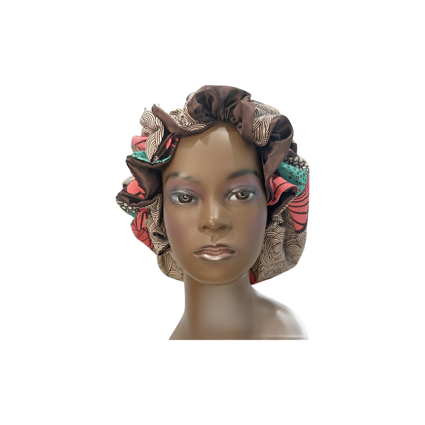 Adult African Print Flare Bonnet