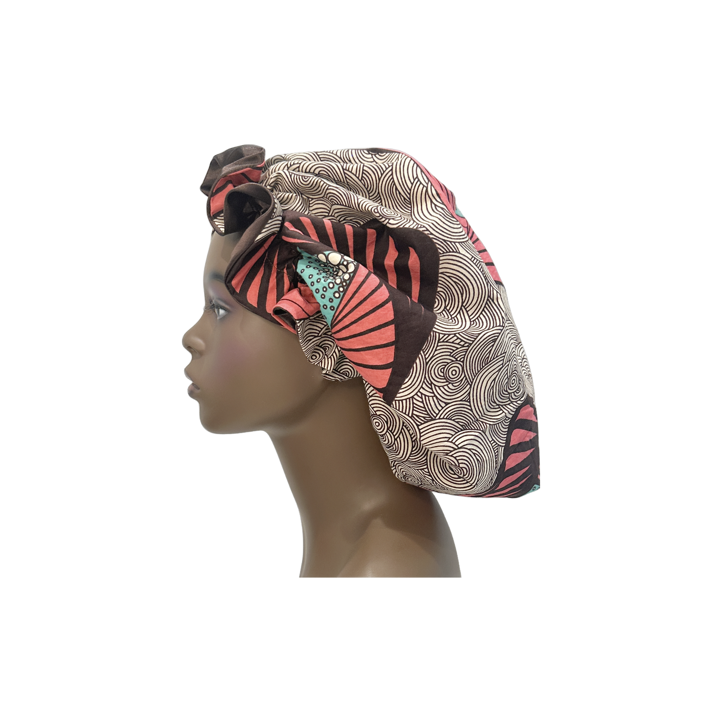 Adult African Print Flare Bonnet