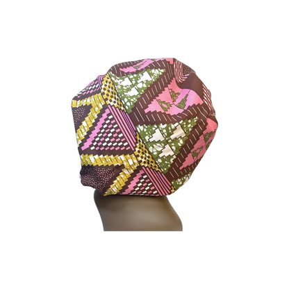 Adult African Print Flare Bonnet
