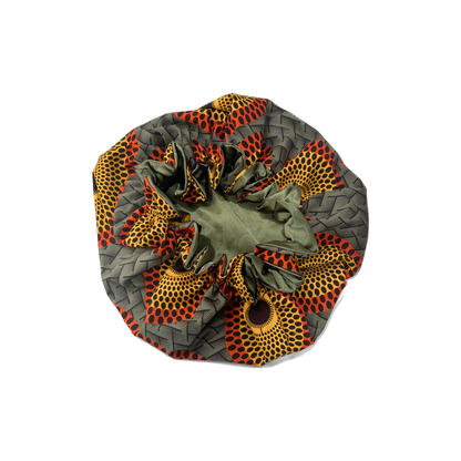 Adult flare af rican print Bonnet