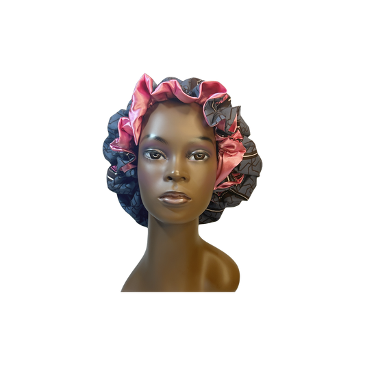 Adult African Print Flare Bonnet