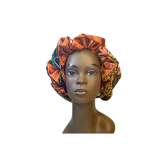 Adult African Print Flare Bonnet