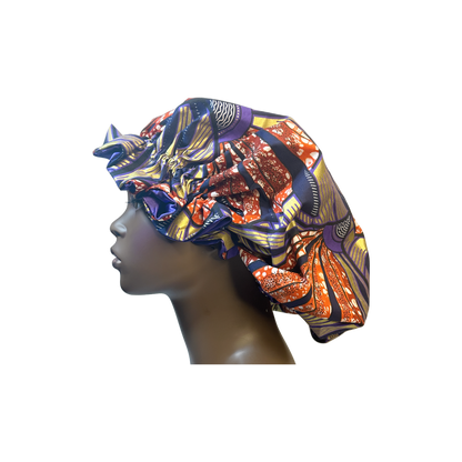 Adult African Print Flare Bonnet