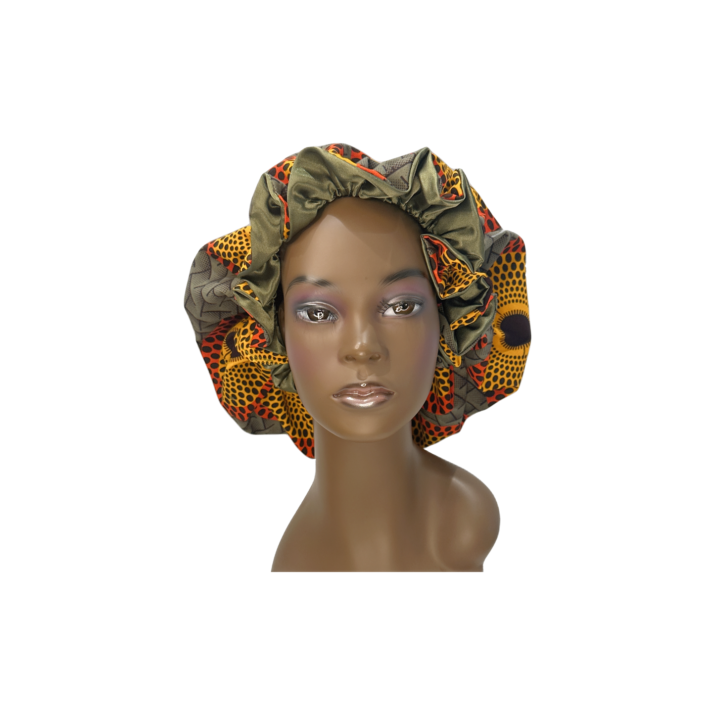 Adult flare af rican print Bonnet