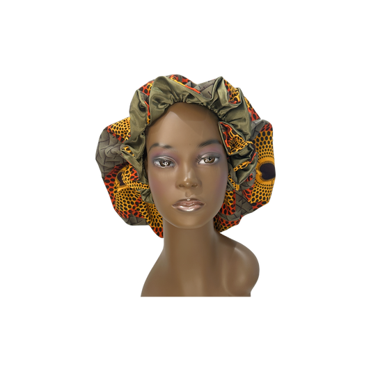 Adult flare af rican print Bonnet