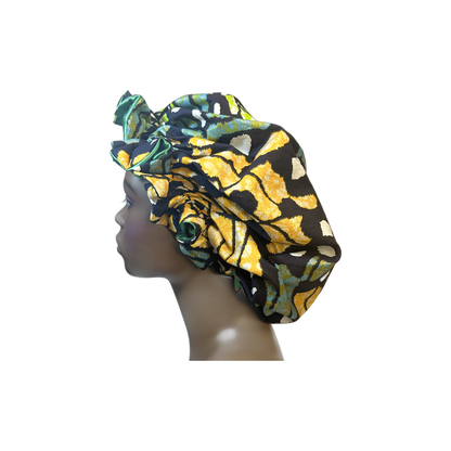 Adult African Print Flare Bonnet
