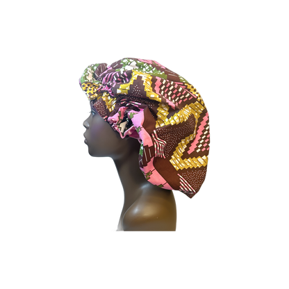 Adult African Print Flare Bonnet